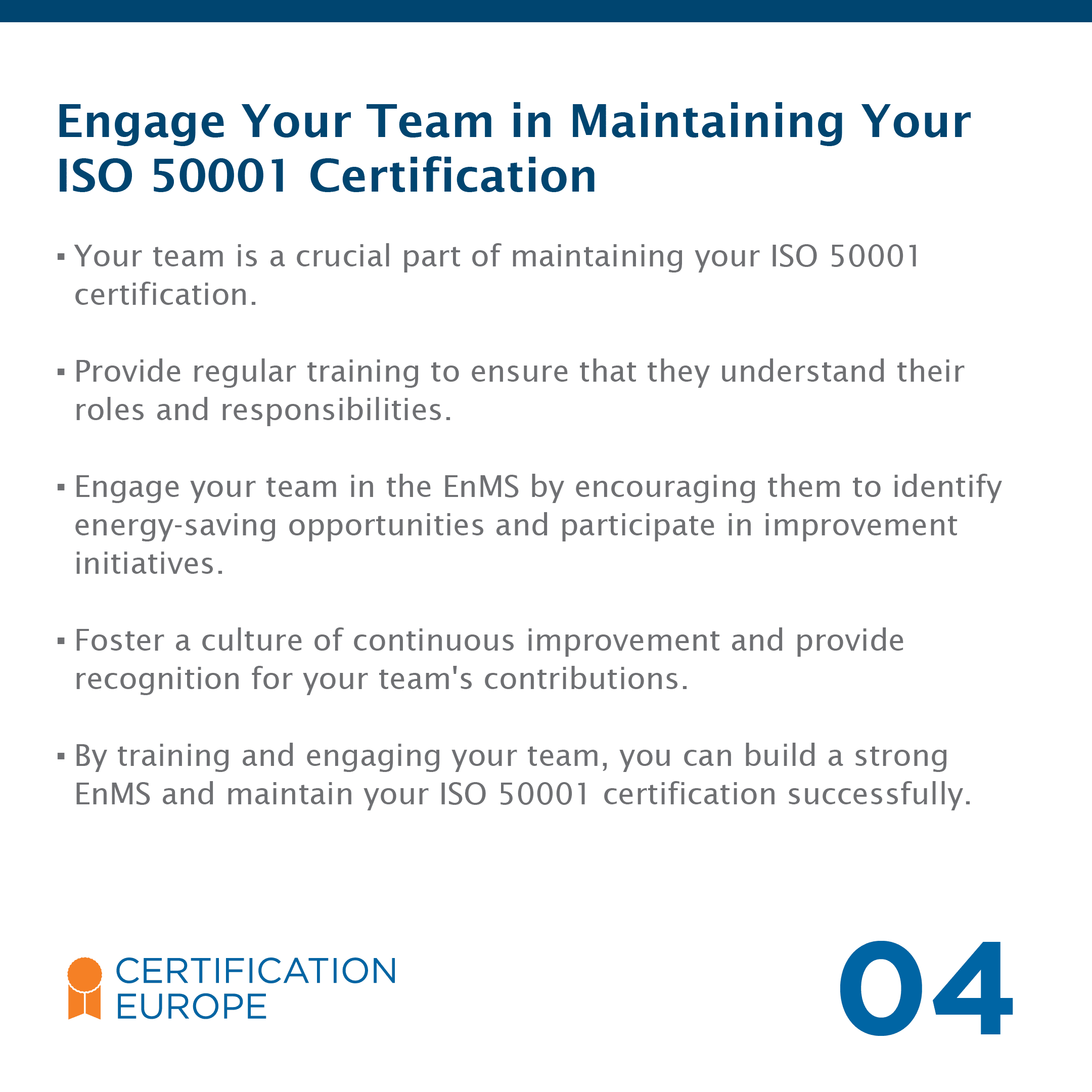 Ways to successfully maintain your ISO 50001 Certification - 4