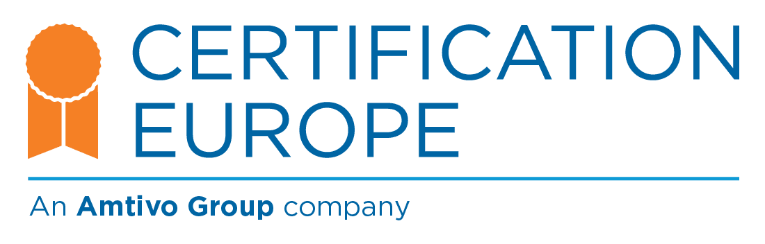 Certification Europe - Part of the Amtivo Group - Logo PNG (Left Aligned Caption)